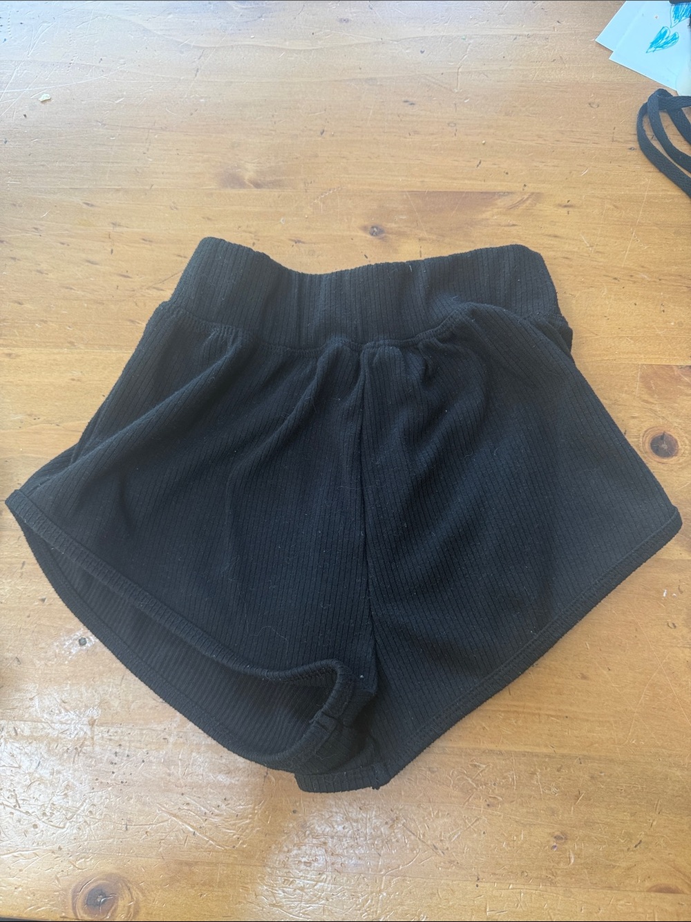 Black Ribbed Tiger Friday Shorts CXL